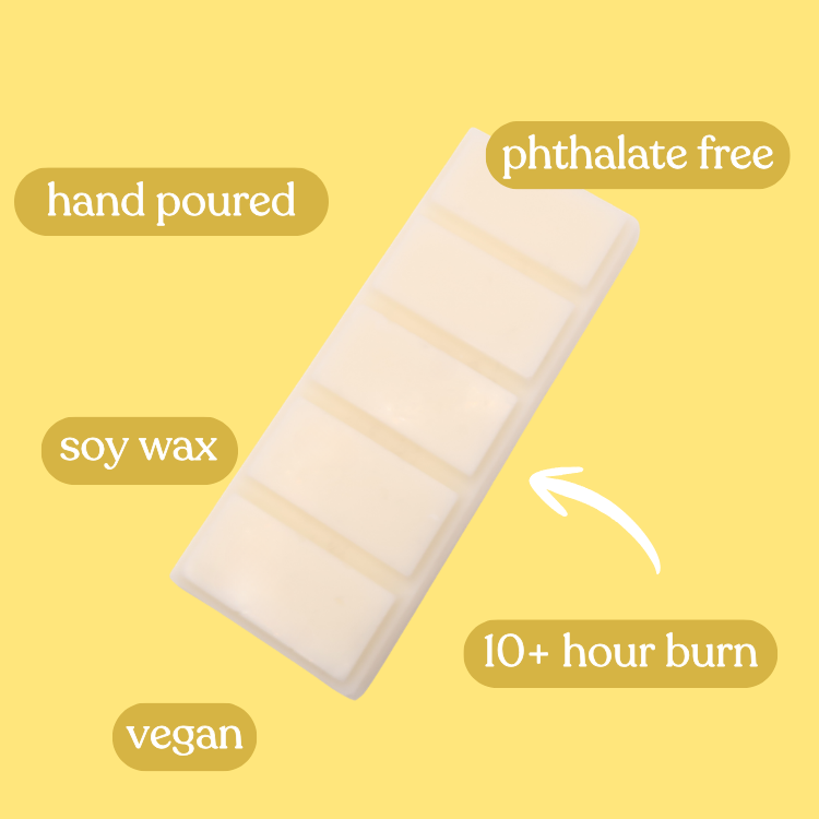uplifting citrus wax melt snap bar – handmade soy wax, vegan, uk