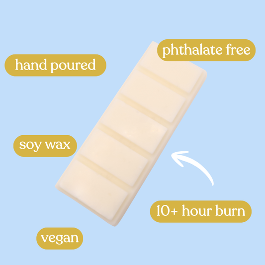 fresh sheets wax melt snap bar – handmade soy wax, vegan, uk