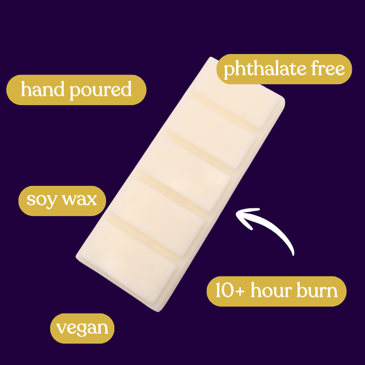 luminous veil wax melt snap bar – handmade soy wax, vegan, uk