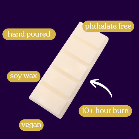 luminous veil wax melt snap bar – handmade soy wax, vegan, uk