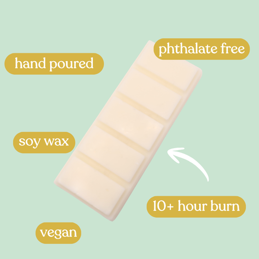 soft haze wax melt snap bar – handmade soy wax, vegan, uk