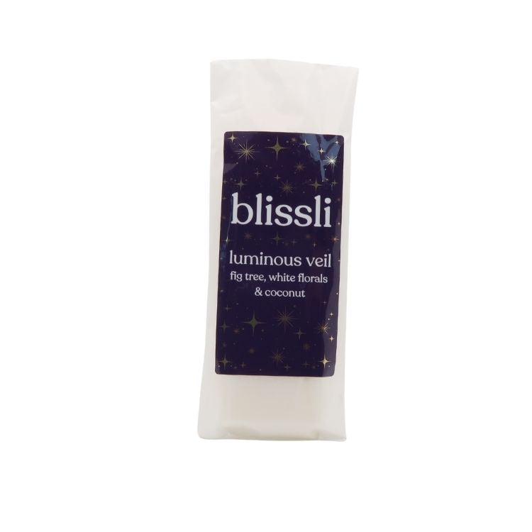 luminous veil wax melt by blissli – fig tree, white florals and coconut soy wax snap bar