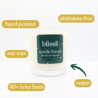 nordic forest 04 – pine, clove & raspberry 220g soy candle