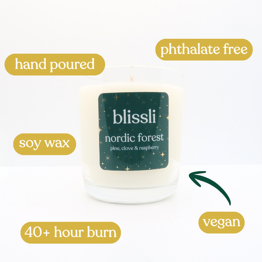 nordic forest – pine, clove & raspberry 220g soy candle - PRE ORDER ships ends of march