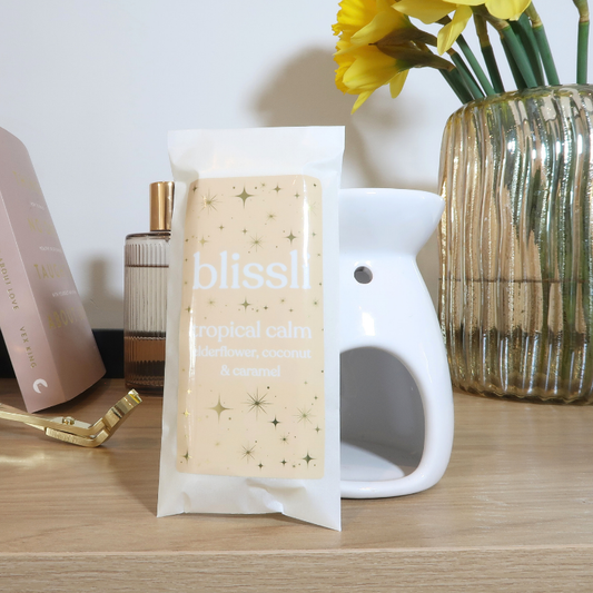 tropical calm – elderflower, coconut & caramel 50g wax melt