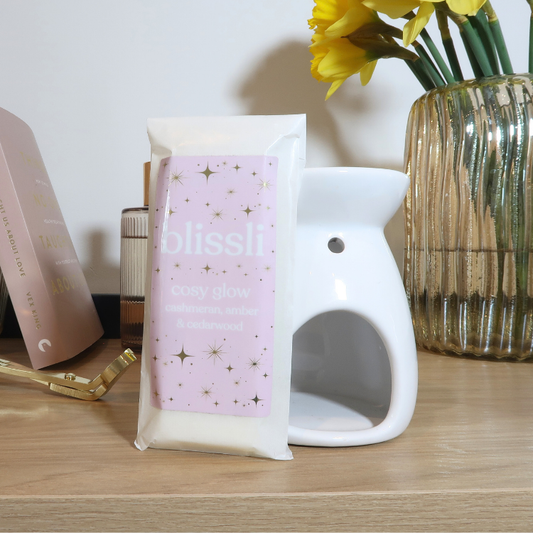 cosy glow – cashmeran, amber & cedarwood 50g wax melt