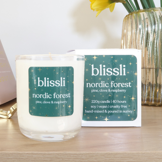 nordic forest – pine, clove & raspberry 220g soy candle - PRE ORDER ships ends of march