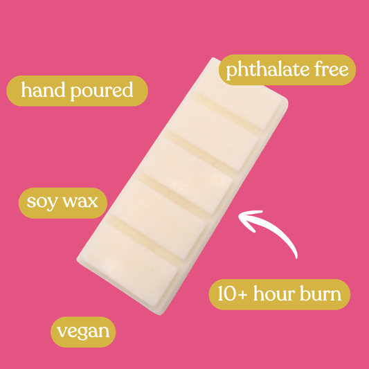 velvet kiss – raspberry, cedarwood & amber 50g wax melt snap bar