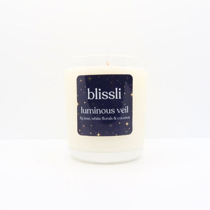 luminous veil – fig tree, white florals & coconut 220g soy candle
