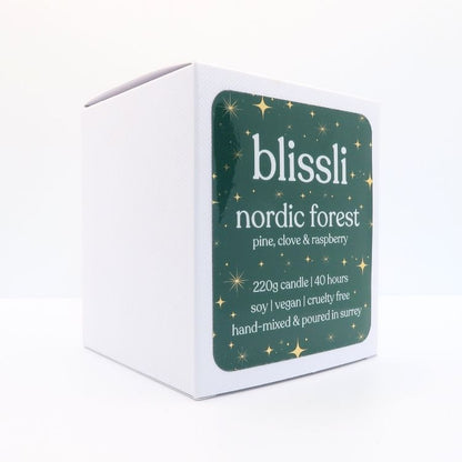 nordic forest – pine, clove & raspberry 220g soy candle
