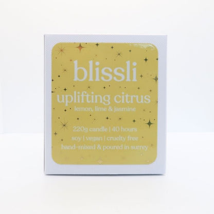 uplifting citrus – lemon, lime & jasmine 220g soy candle